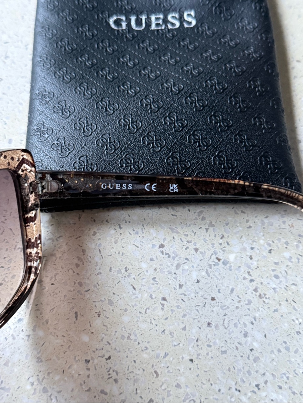 Guess Women's Cat-Eye Sunglasses in Brown Snake-Print GF0383-45F - Picture 7 of 12